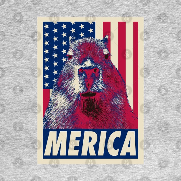 Capybara Merica 4th Of July by mia_me